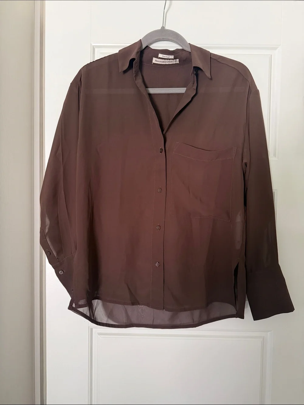Abercrombie & Fitch Brown Long-Sleeve Button-Down Shirt